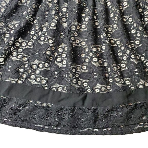 Joe Benbasset Black Lace Holiday Party Circle Skirt XS - Picture 3 of 7